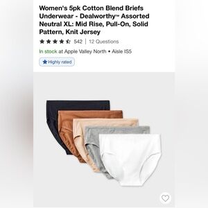 Women's Cotton Blend Briefs - Assorted Colors